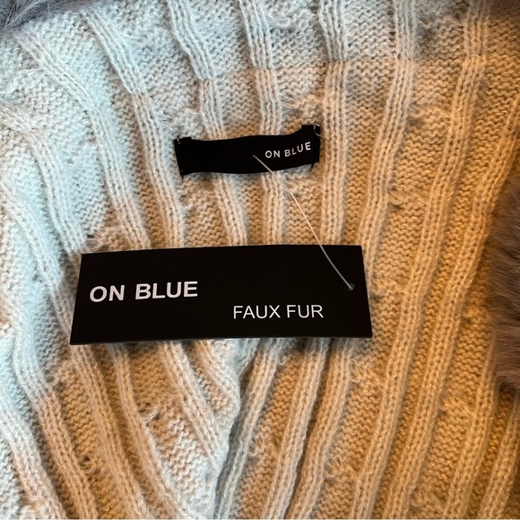 NWT Faux Fur Wrap Cardigan from On Blue - Size Large - Picture 5 of 6